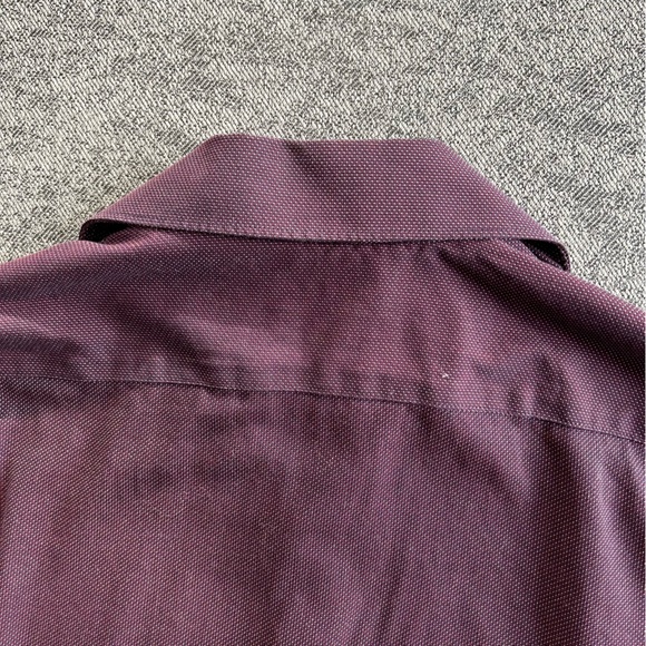 RW&Co Dark Purple Men's dress shirt slim fit Size M, 15-15.5 neck - Picture 9 of 10